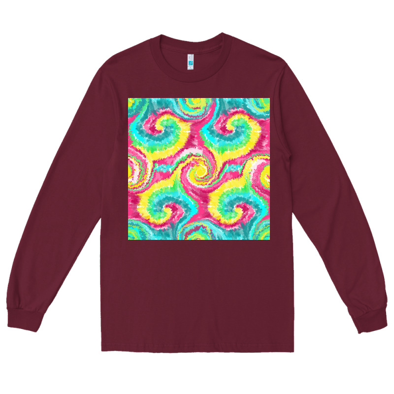 Tie Dye Seamless Pattern Long Sleeve Tee by BundleAndBundleShop | Teevron