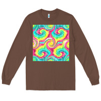 Chestnut Tie Dye Seamless Pattern Long Sleeve Tee - BundleAndBundleShop