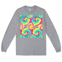 Heather Grey Tie Dye Seamless Pattern Long Sleeve Tee - BundleAndBundleShop