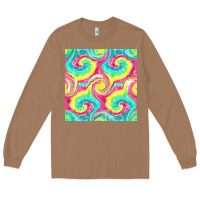Toasted Coconut Tie Dye Seamless Pattern Long Sleeve Tee - BundleAndBundleShop
