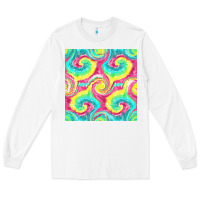 White Tie Dye Seamless Pattern Long Sleeve Tee - BundleAndBundleShop