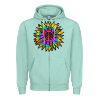 Peace Hippie Sunflower Zipper Hoodie | Teevron
