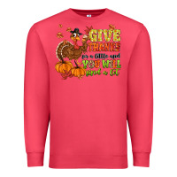 Cardinal give thanks for a little and you will find a lot Premium Sweatshirt - MaliasSmallBusiness