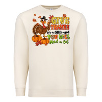 Sandshell give thanks for a little and you will find a lot Premium Sweatshirt - MaliasSmallBusiness