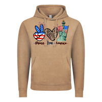 Peace Love America 4th Of July Vintage Hoodie | Teevron