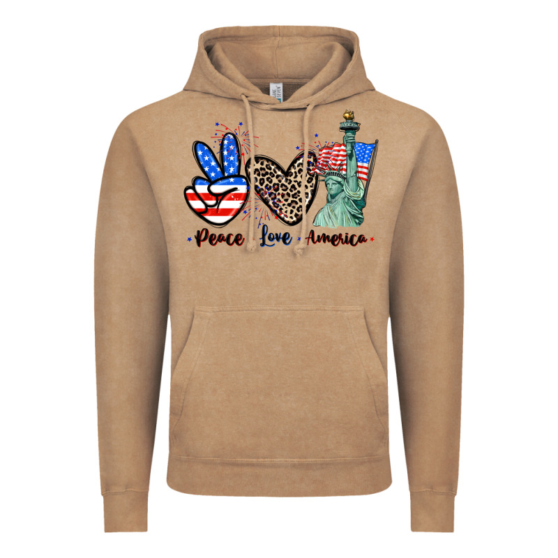 Peace Love America 4th Of July Vintage Hoodie by CowGirlArtShop | Teevron
