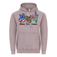Vintage Zinc Peace love america 4th of july Vintage Hoodie - CowGirlArtShop