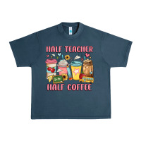 Midnight Navy half teacher half coffee Urban Heavy Tee - JahusDesignShop