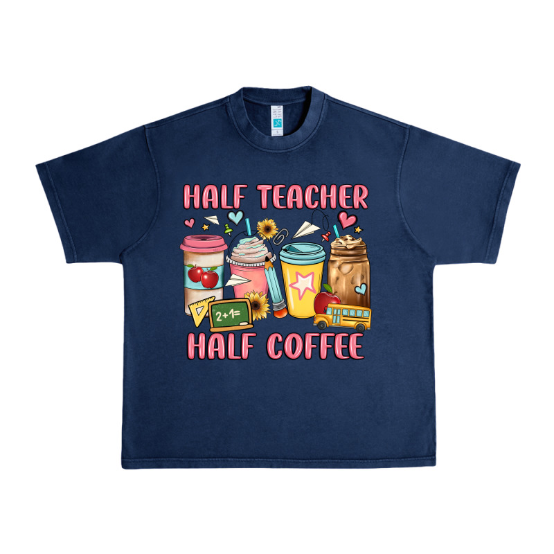 Half Teacher Half Coffee Urban Heavy Tee by JahusDesignShop | Teevron
