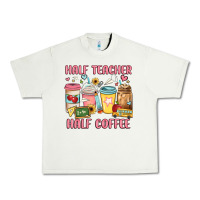 Pistachio half teacher half coffee Urban Heavy Tee - JahusDesignShop