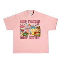 Salmon half teacher half coffee Urban Heavy Tee - JahusDesignShop