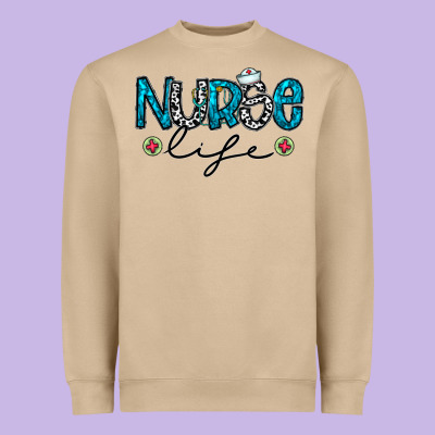 Nurse Life Heavyweight Sweatshirt Designed By Cowhidedigitalart