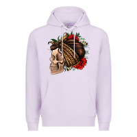 Lilac leopard bandana and roses skull Premium Hoodie - Jasminsmagicworld
