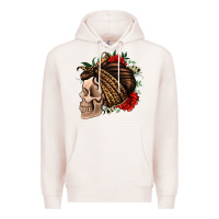Pale Pink leopard bandana and roses skull Premium Hoodie - Jasminsmagicworld