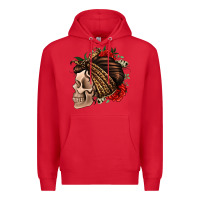 Red leopard bandana and roses skull Premium Hoodie - Jasminsmagicworld
