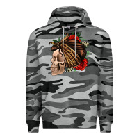 Slate Camo leopard bandana and roses skull Premium Hoodie - Jasminsmagicworld