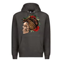 Smoke leopard bandana and roses skull Premium Hoodie - Jasminsmagicworld