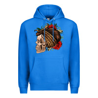 True Royal leopard bandana and roses skull Premium Hoodie - Jasminsmagicworld