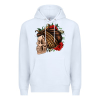 White leopard bandana and roses skull Premium Hoodie - Jasminsmagicworld