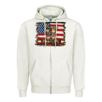 Oatmeal Heather proud veteran Zipper Hoodie - Jasminsmagicworld
