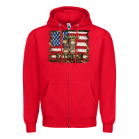 Red proud veteran Zipper Hoodie - Jasminsmagicworld