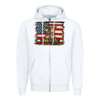 White proud veteran Zipper Hoodie - Jasminsmagicworld