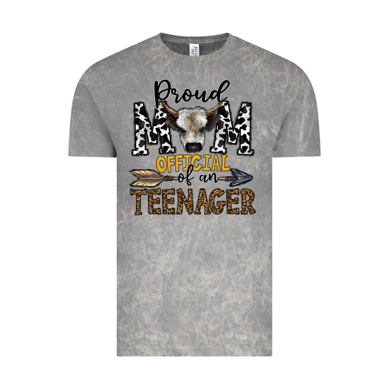 Proud Mom Official Of An Teenager Vintage Tee by CowhideDigitalArt | Teevron