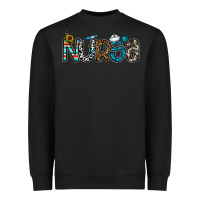 Black nurse Heavyweight Sweatshirt - CowhideDigitalArt