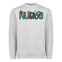 Heather Grey nurse Heavyweight Sweatshirt - CowhideDigitalArt