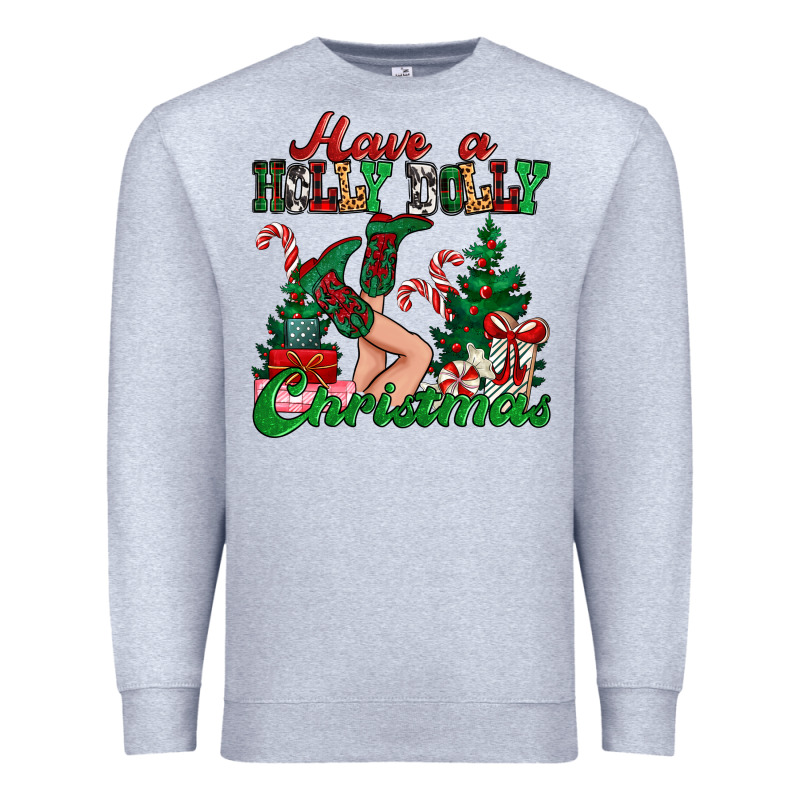 Have A Holly Dolly Christmas Premium Sweatshirt by MaliasSmallBusiness | Teevron