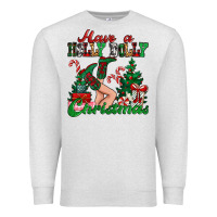 Oatmeal Heather have a holly dolly christmas Premium Sweatshirt - MaliasSmallBusiness