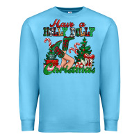 Ocean Blue have a holly dolly christmas Premium Sweatshirt - MaliasSmallBusiness