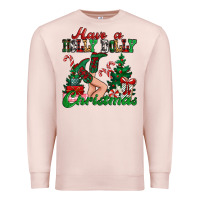 Pale Pink have a holly dolly christmas Premium Sweatshirt - MaliasSmallBusiness