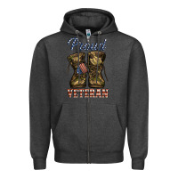 Charcoal Heather proud veteran camo shoes Zipper Hoodie - Jasminsmagicworld