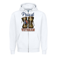 White proud veteran camo shoes Zipper Hoodie - Jasminsmagicworld