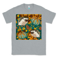 Heather Grey hedgehog and pumpkins seamless pattern Classic Tee - BundleAndBundleShop