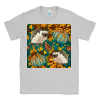 Moon Dust hedgehog and pumpkins seamless pattern Classic Tee - BundleAndBundleShop