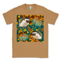 Toasted Coconut hedgehog and pumpkins seamless pattern Classic Tee - BundleAndBundleShop