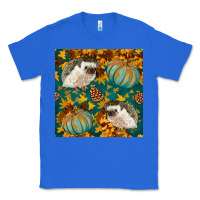 True Royal hedgehog and pumpkins seamless pattern Classic Tee - BundleAndBundleShop