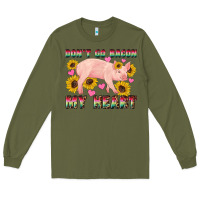 Army Green western don't go bacon my heart pig Long Sleeve Tee - Artiststas