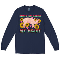 Navy western don't go bacon my heart pig Long Sleeve Tee - Artiststas