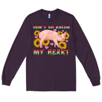 Plum western don't go bacon my heart pig Long Sleeve Tee - Artiststas