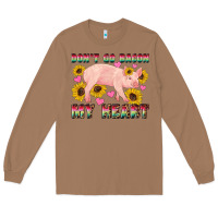 Toasted Coconut western don't go bacon my heart pig Long Sleeve Tee - Artiststas