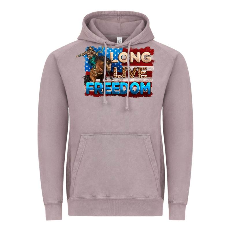 Long Live Freedom 4th Of July Vintage Hoodie by Neo Western | Teevron