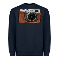 Navy vintage camera Heavyweight Sweatshirt - FaDigitalArtStudio