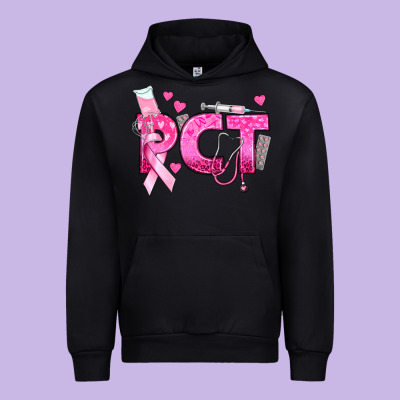 Breast Cancer Pct Patient Care Technician Urban Hoodie Designed By Texasbilliewilder