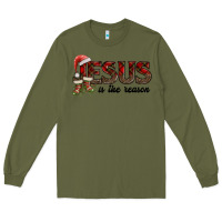 Army Green jesus in the reason Long Sleeve Tee - AdoDesignShop