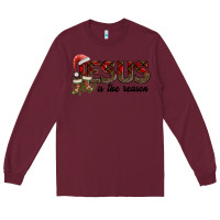 Burgundy jesus in the reason Long Sleeve Tee - AdoDesignShop