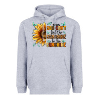 Heather Grey when you can't find the sunshine be the sunshine Heavyweight Hoodie - MaliasSmallBusiness