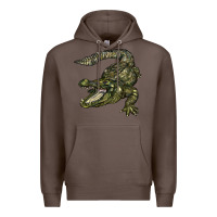 Coffee alligator Premium Hoodie - BarkalooDesign